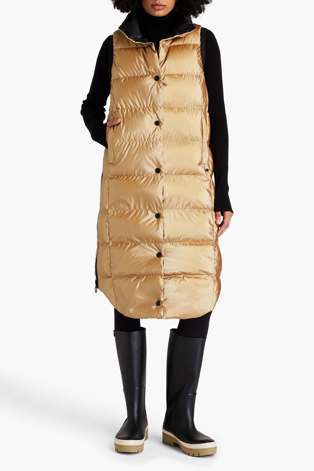 GOLDBERGH Silvretta quilted metallic shell down vest
