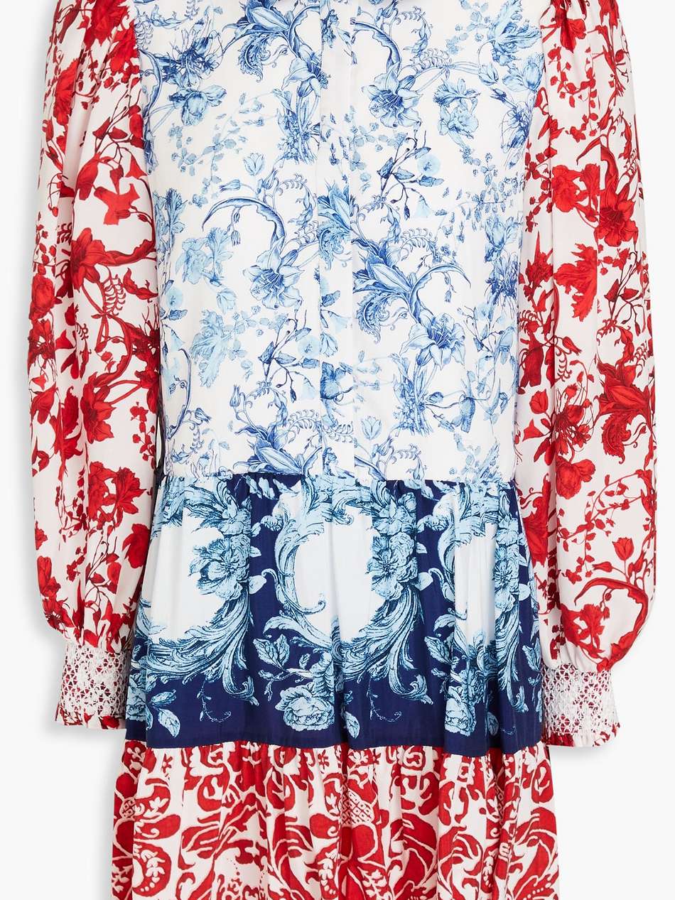 paulie printed cupro mini shirt dress