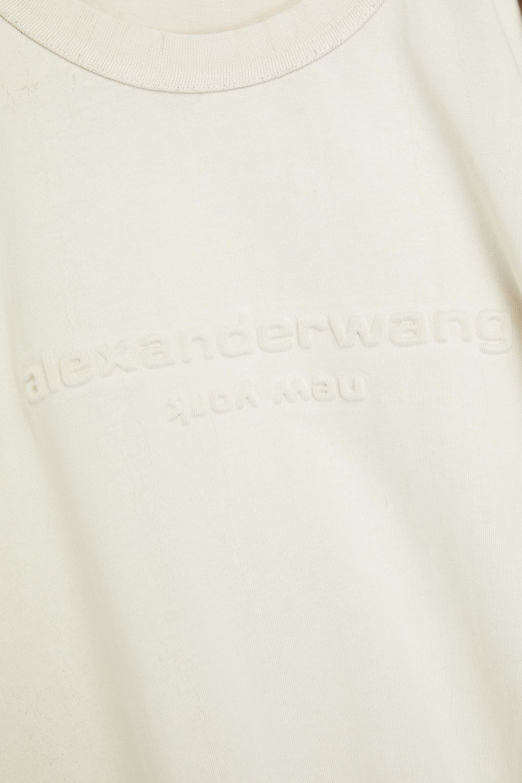 ALEXANDER WANG تي شيرت من قطن جيرسي مزين برقعة زخرفية