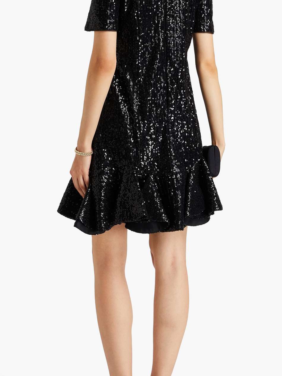 sequined tulle mini dress
