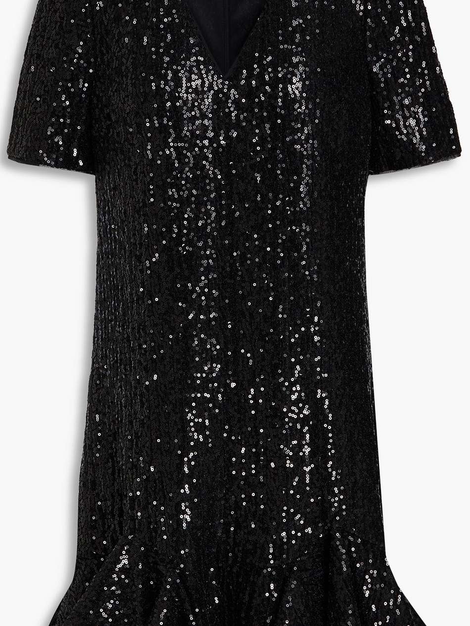 sequined tulle mini dress