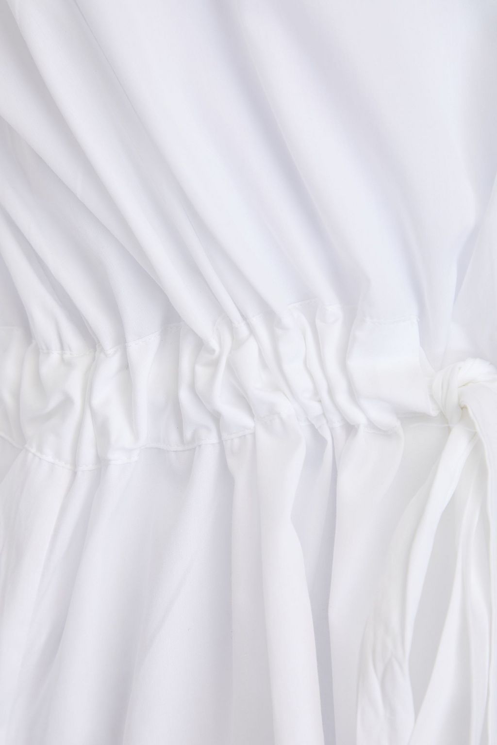 DOLCE&GABBANA Lace-trimmed cotton-poplin blouse