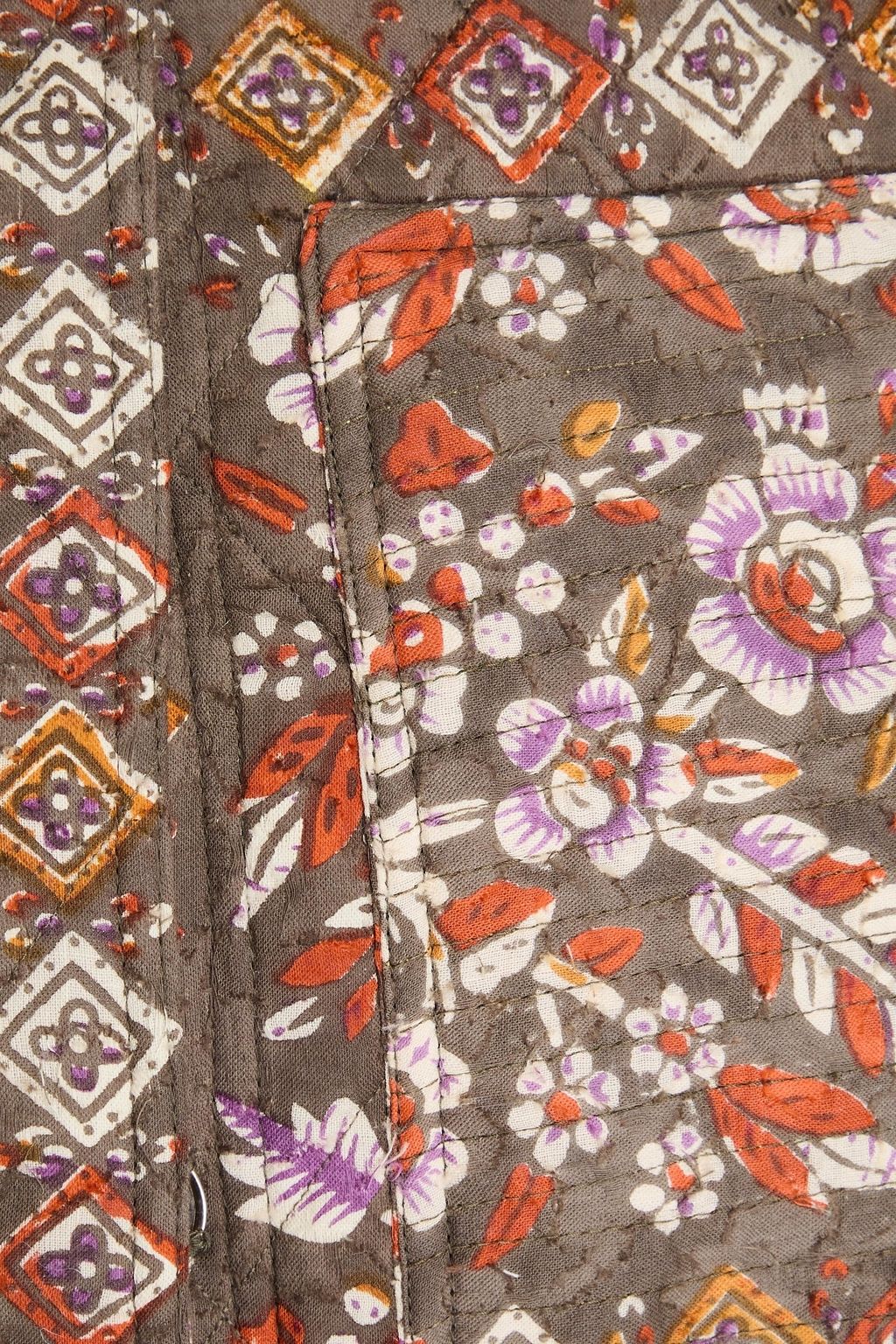 ANTIK BATIK جاكيت مبطن من القطن بنمط فيل كوبيه ومزين بطبعات على شكل زهور