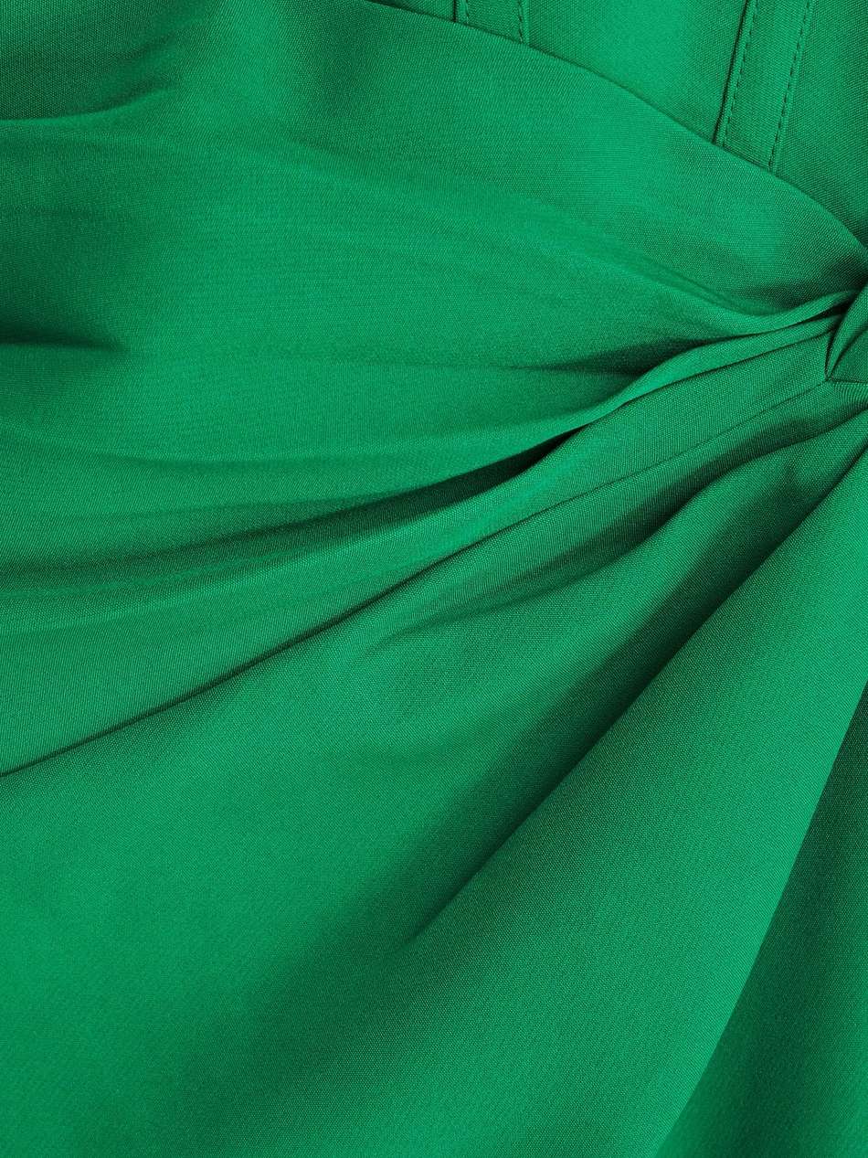 strapless twisted crepe gown
