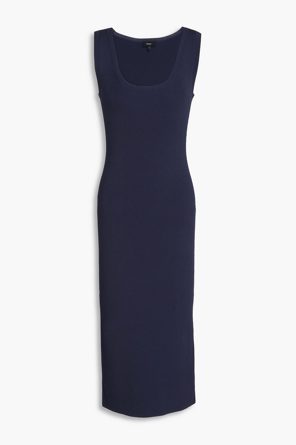 Ribbed-knit midi dress