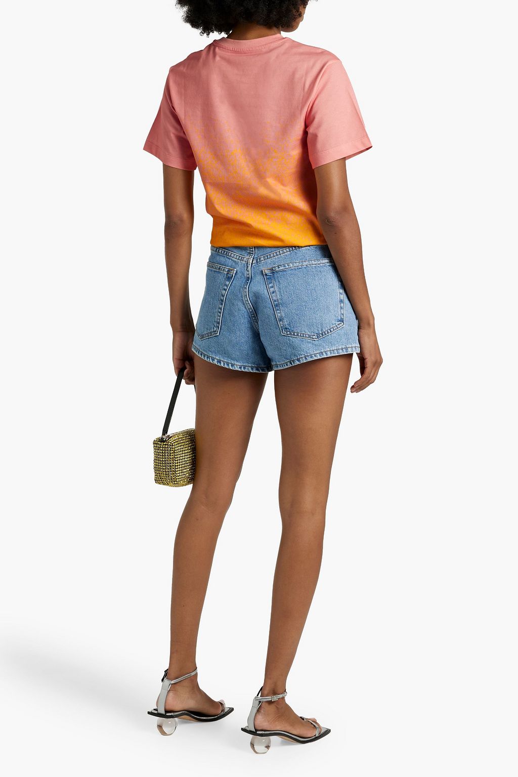 RABANNE Printed cotton-jersey T-shirt
