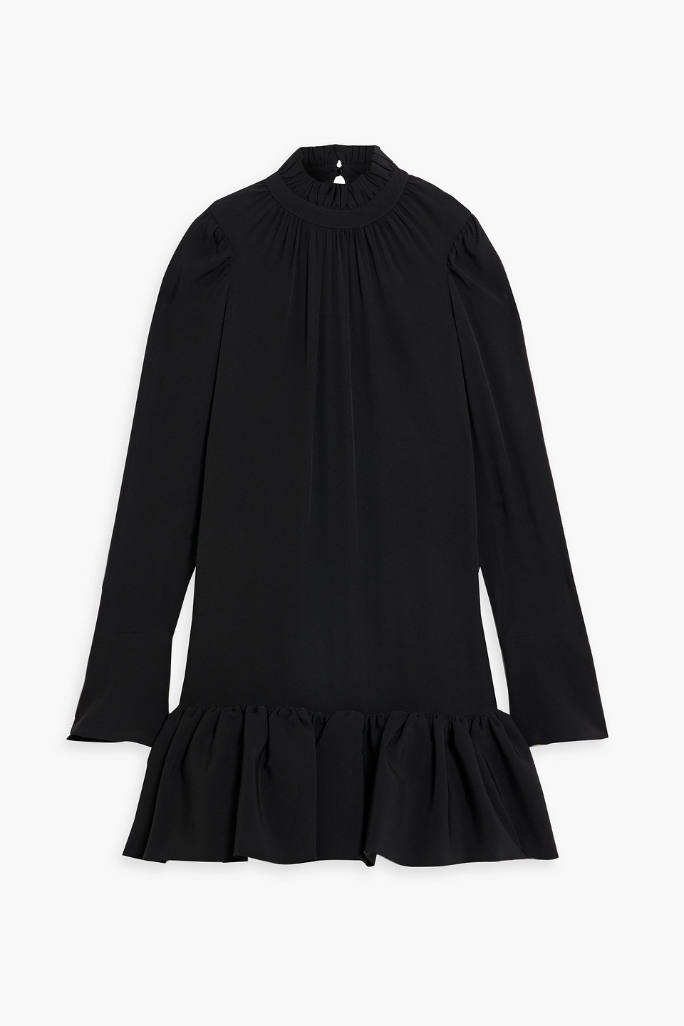 Rabanne Ruffled Dress In Black