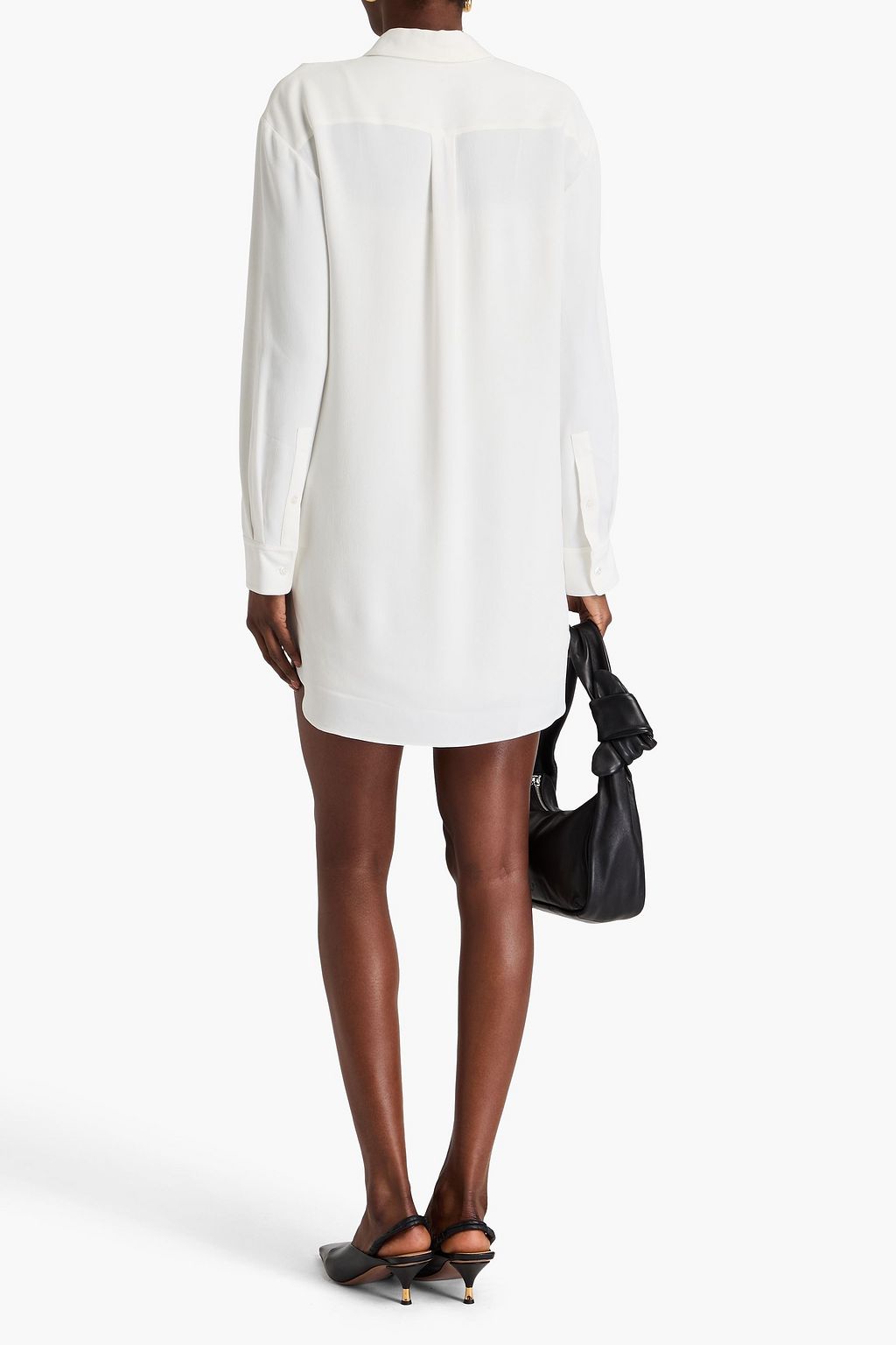 THEORY Hemdkleid aus Crêpe in Minilänge