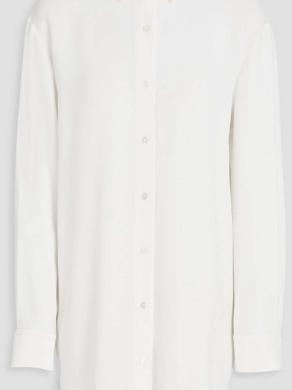 crepe mini shirt dress