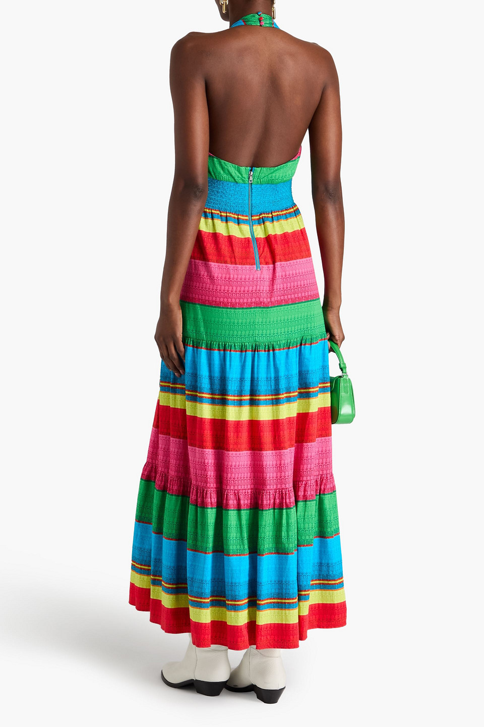 Alice And Olivia Womens Cotton Crossover Maxi Dress In Multicolor