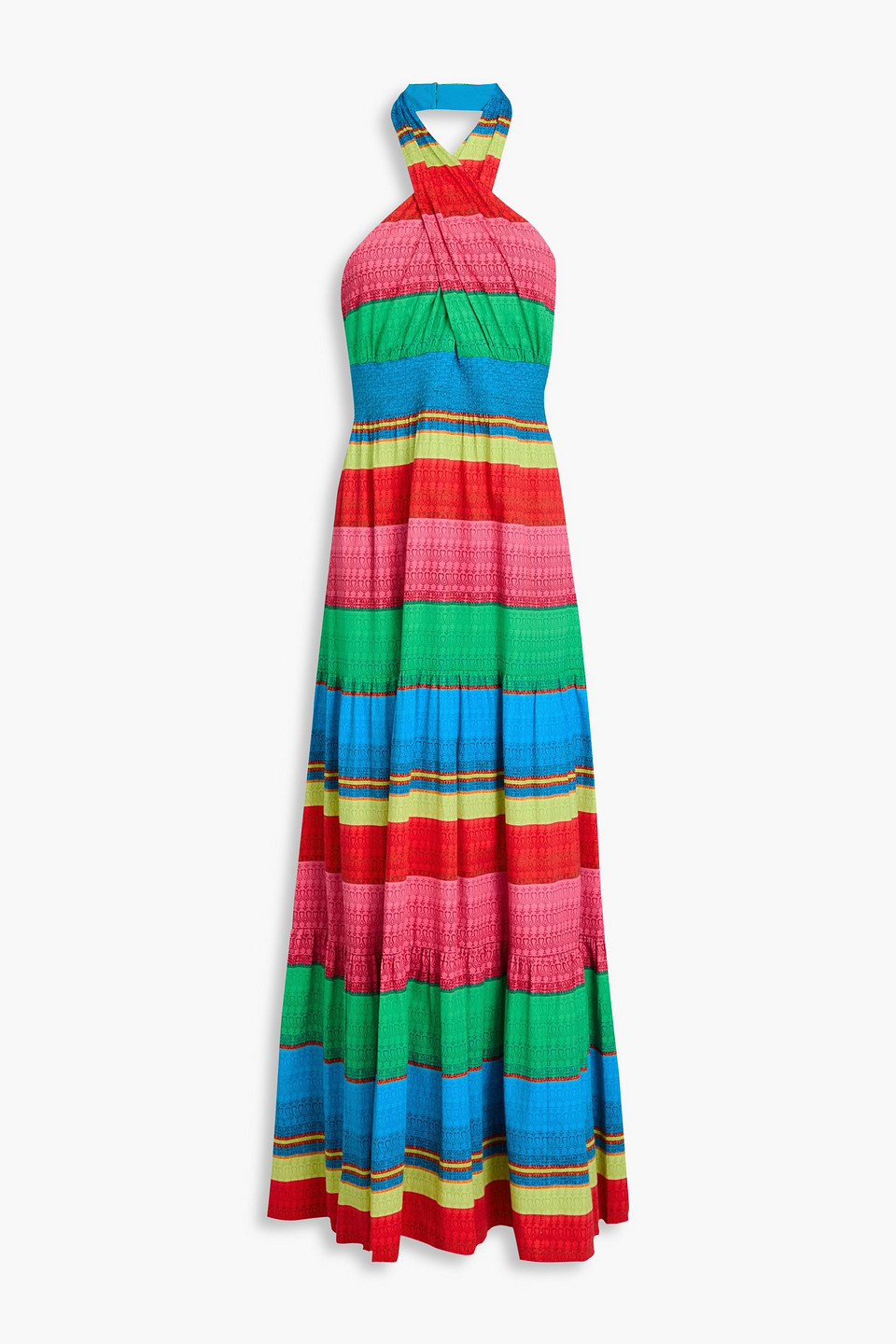Alice And Olivia Womens Cotton Crossover Maxi Dress In Multicolor