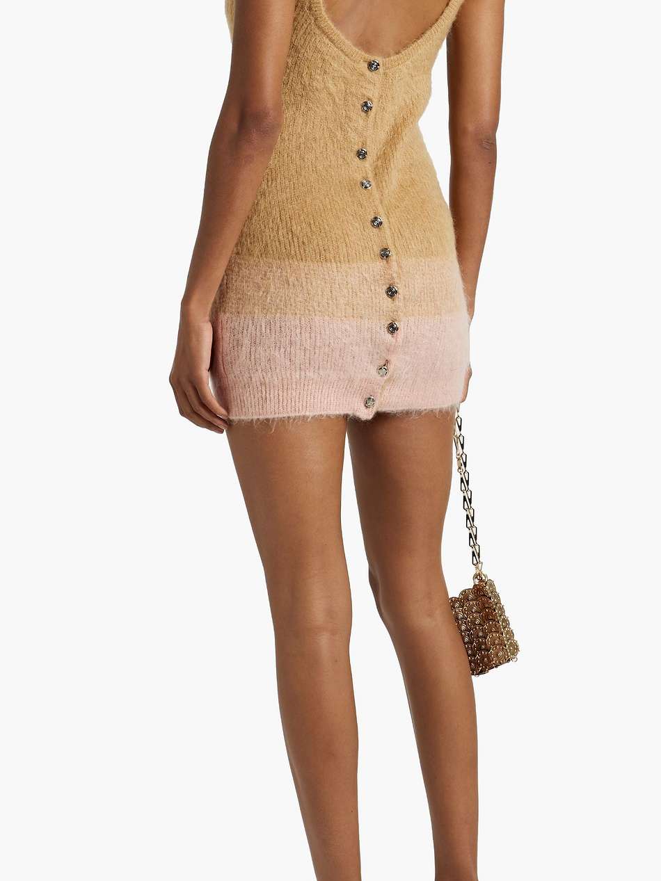 brushed dégradé mohair-blend mini dress