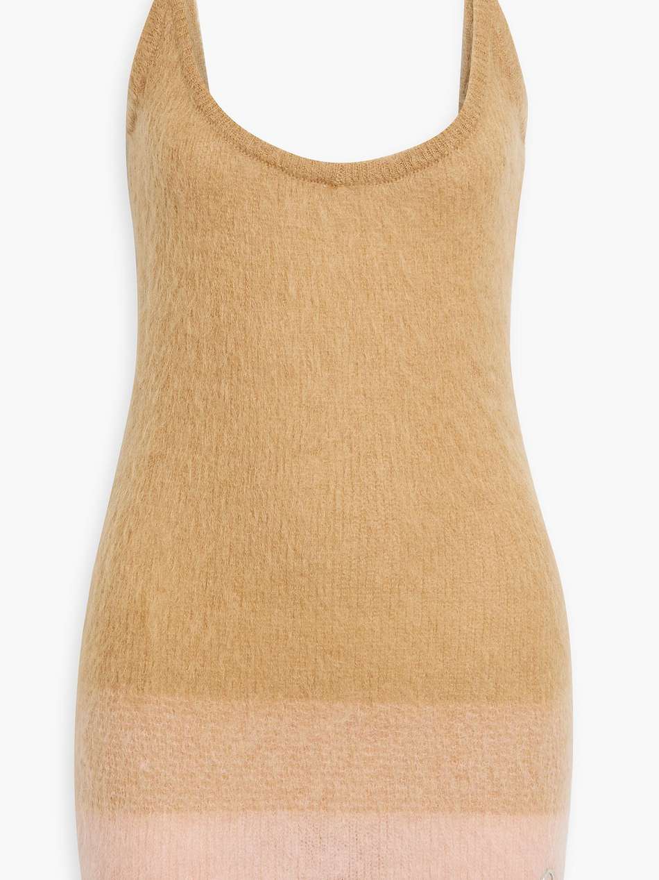 brushed dégradé mohair-blend mini dress