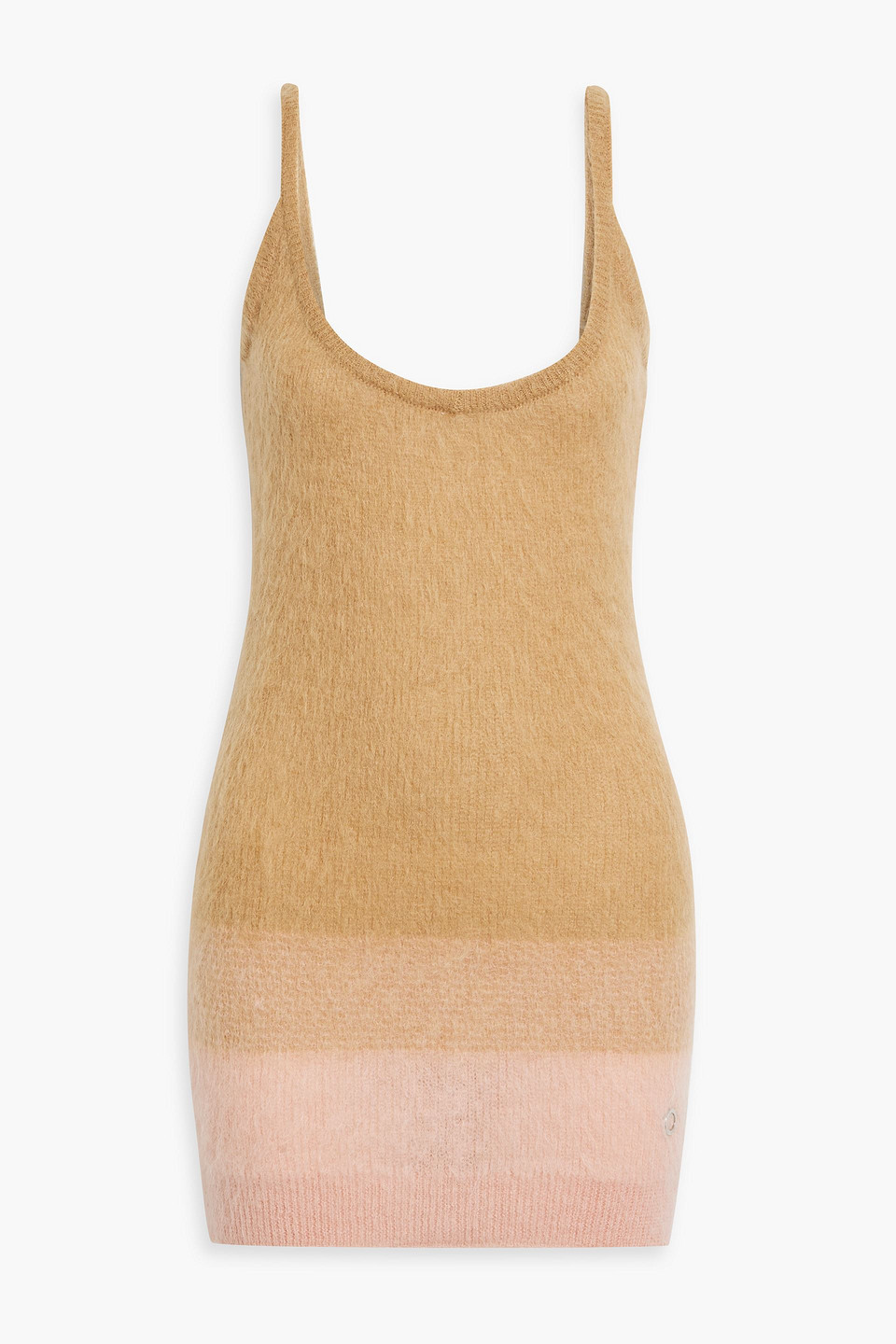 Rabanne Brushed Dégradé Mohair-blend Mini Dress In Sand