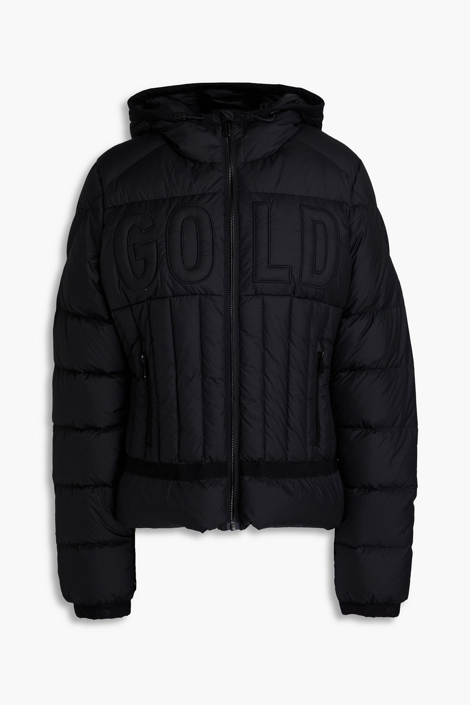 Goldbergh Foundation Embroidered Quilted Down Ski Jacket In Black