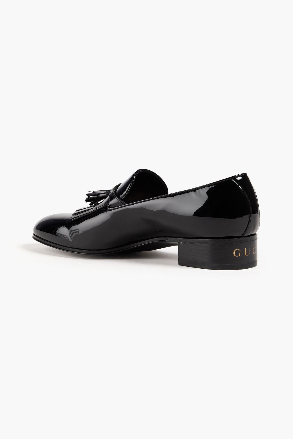 GUCCI Tasseled patent-leather loafers