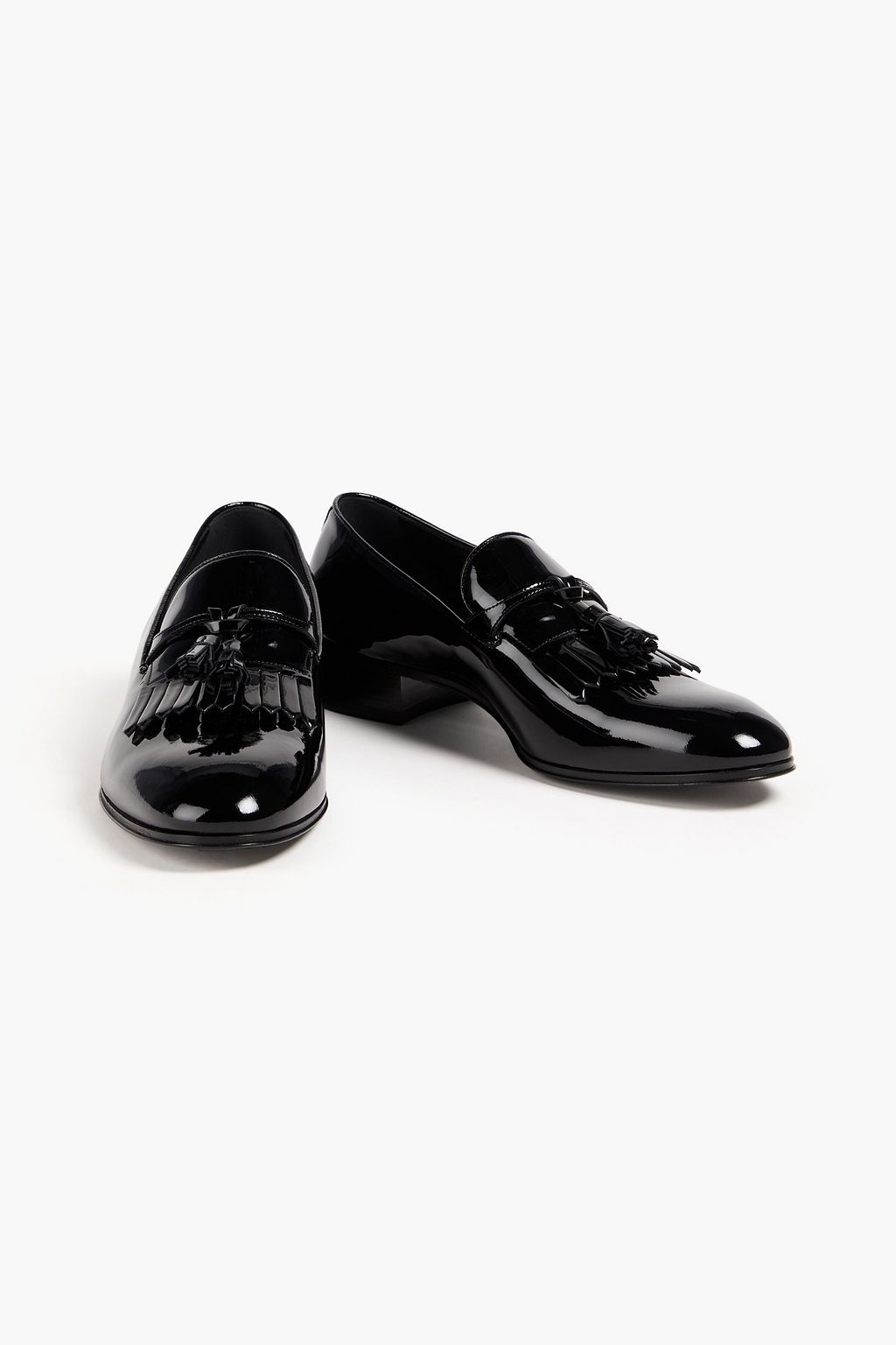 GUCCI Tasseled patent-leather loafers