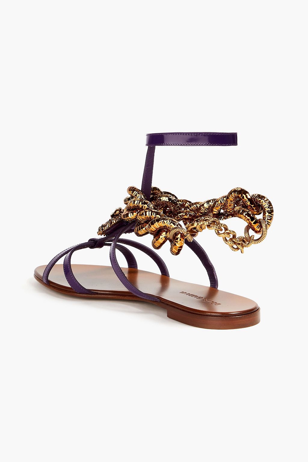 DOLCE&GABBANA صندل مصنوع من الجلد المزين