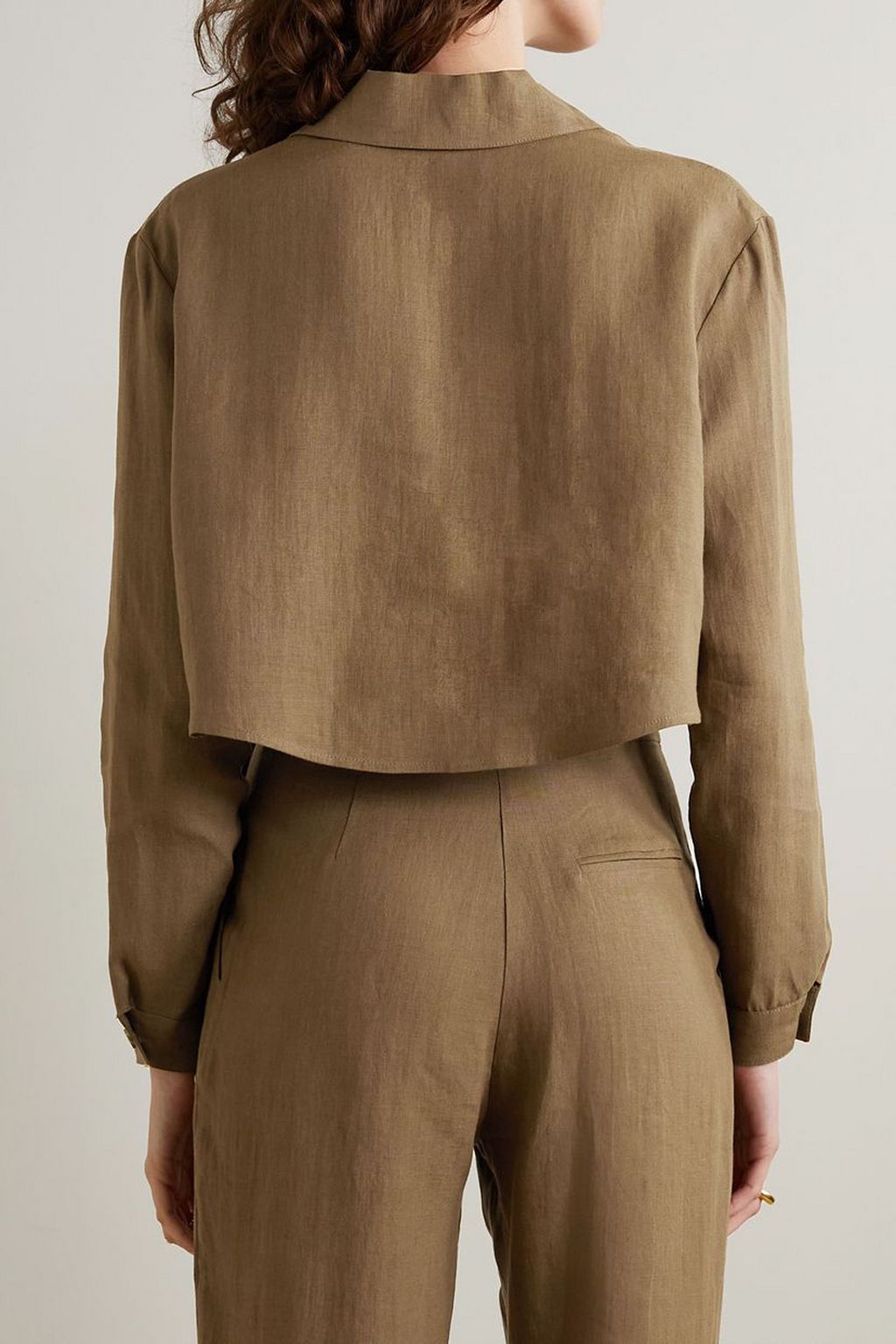LE KASHA Wasta cropped linen shirt