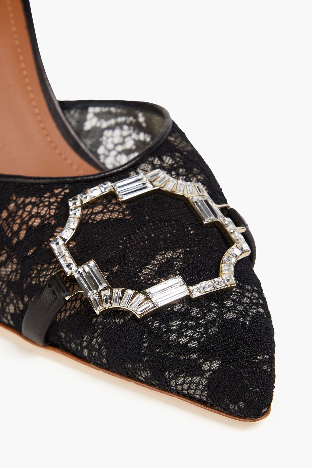 MALONE SOULIERS 크리스털 장식 레이스 뮬