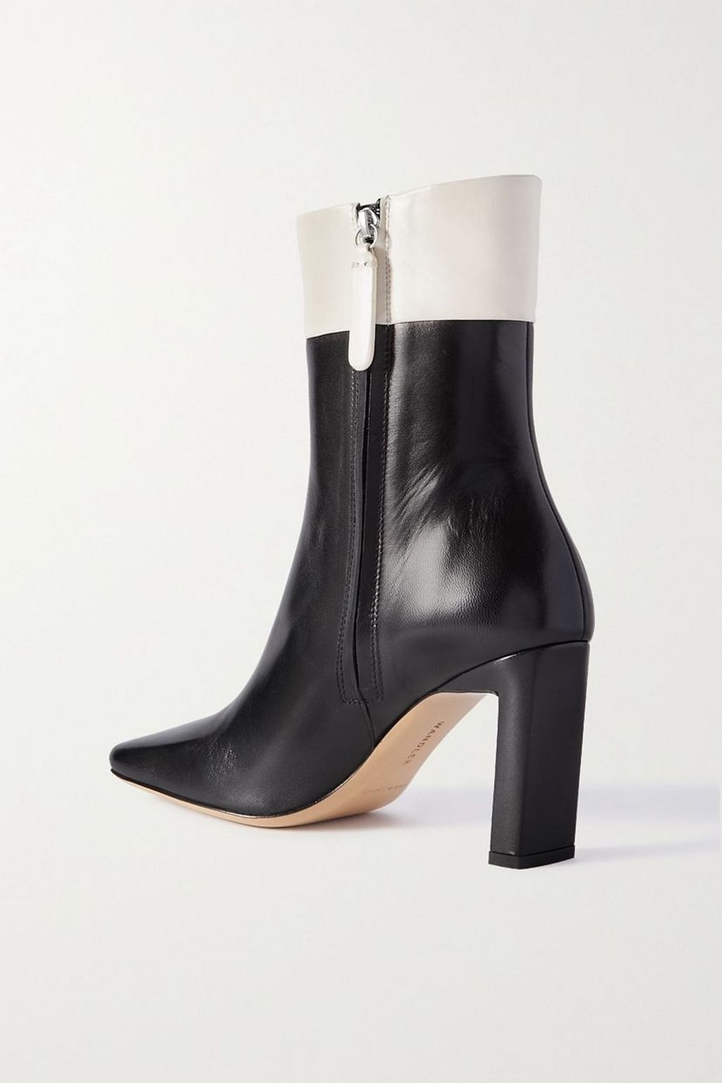 WANDLER Isa two-tone leather ankle boots