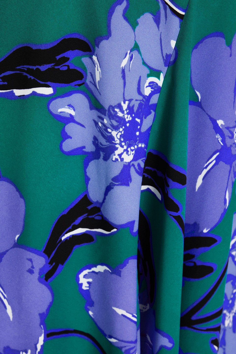 Diane Von Furstenberg Debra Floral-print Crepe Midi Skirt In Jade