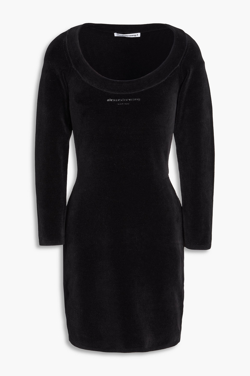 Alexander Wang T Black Bonded Minidress In 001 Black