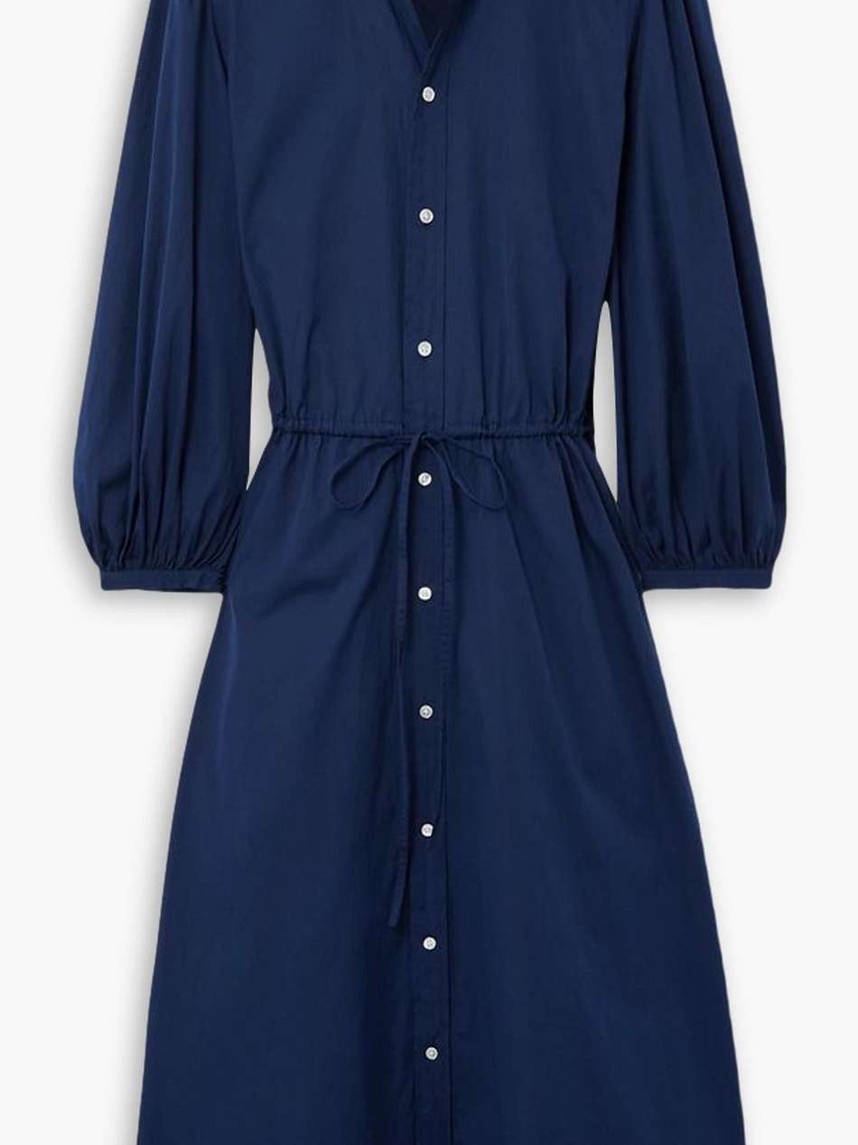 elie cotton-poplin midi shirt dress