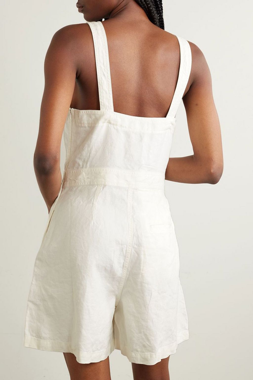POLO RALPH LAUREN Paneled hemp playsuit