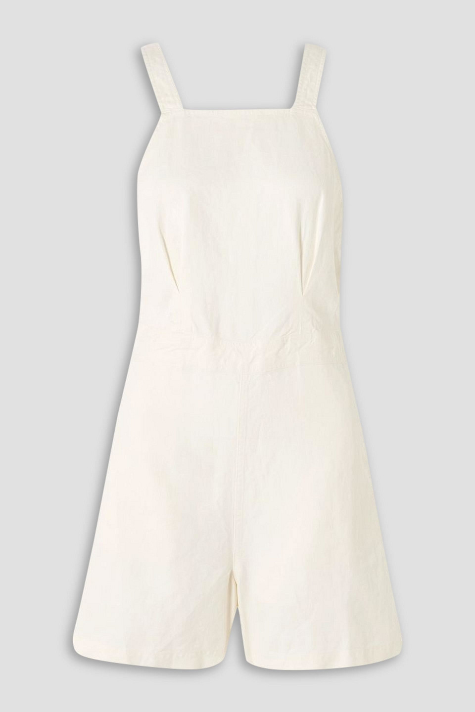 Polo Ralph Lauren Paneled Hemp Playsuit In Ecru