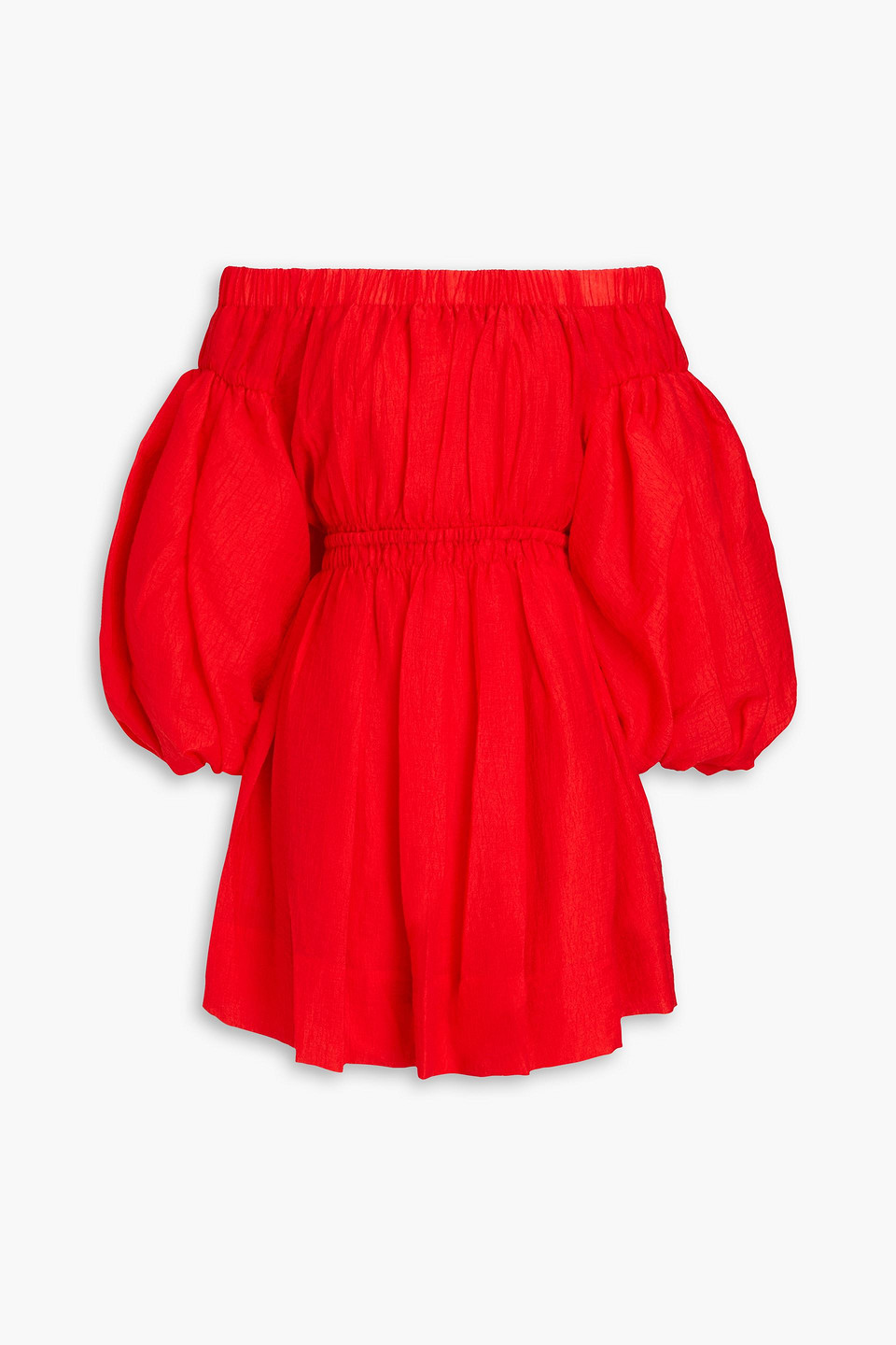 Rejina Pyo Beth Off-shoulder Puff-sleeve Minidress In Red