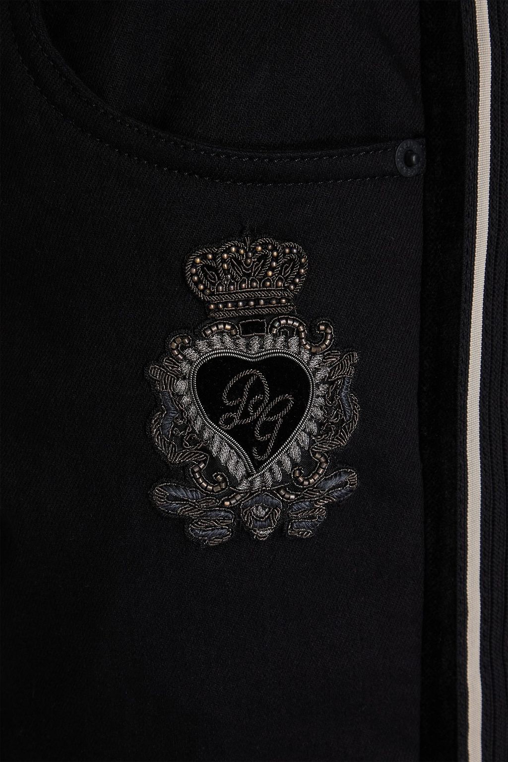 DOLCE&GABBANA بنطلون جينز من الدنيم مزين برقعة زخرفية