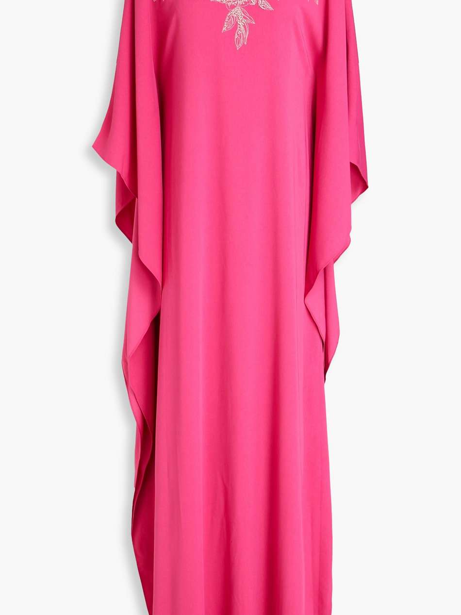 embellished crepe kaftan
