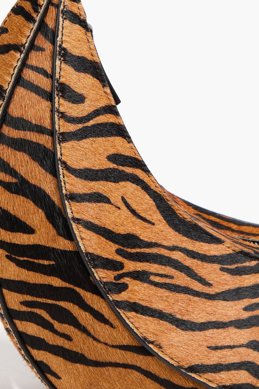REJINA PYO Banana zebra-print calf hair shoulder bag