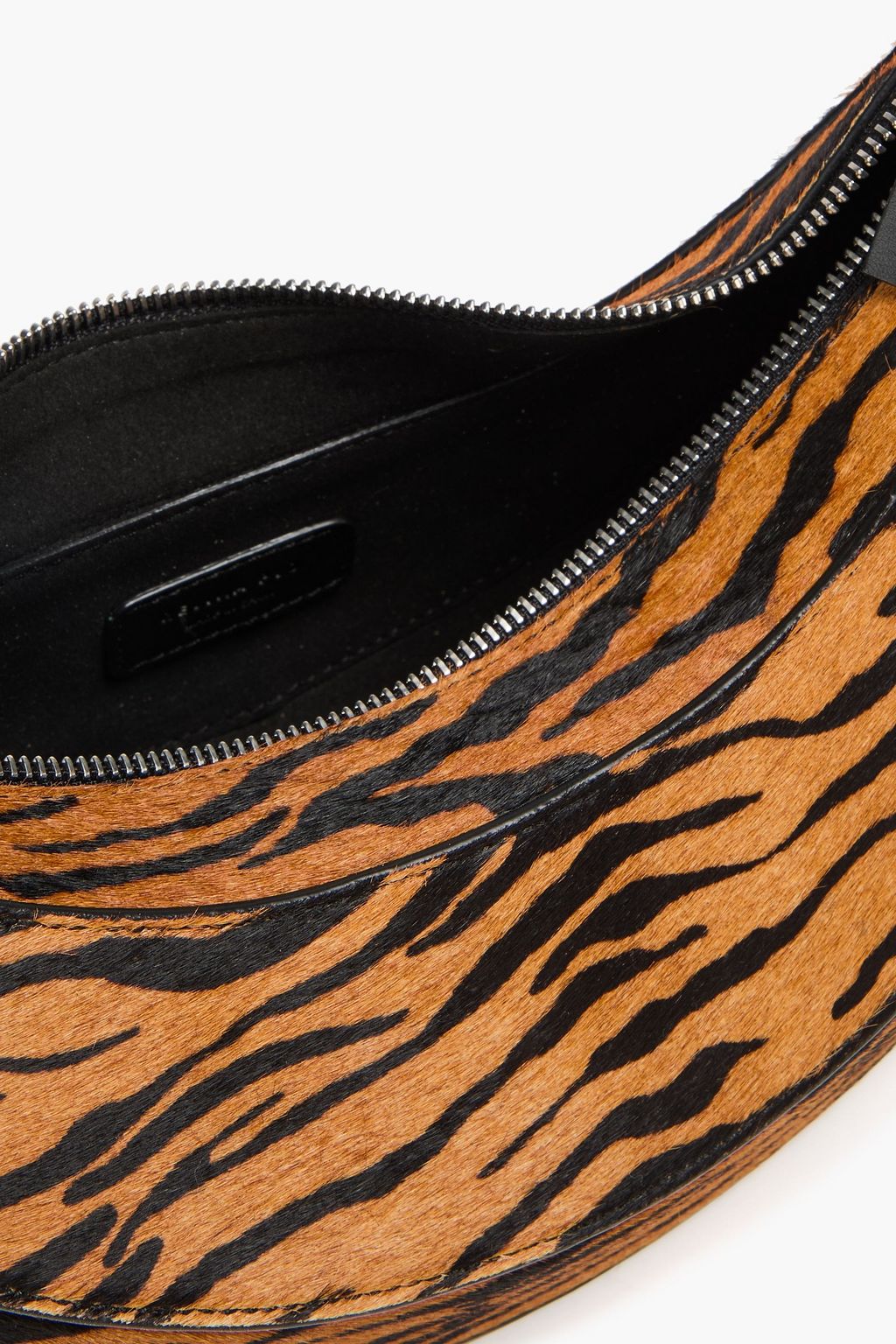 REJINA PYO Banana zebra-print calf hair shoulder bag