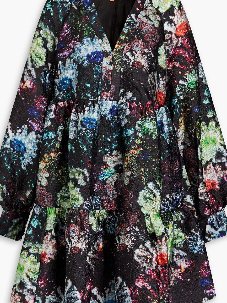 jesmine floral-print cloqué mini dress