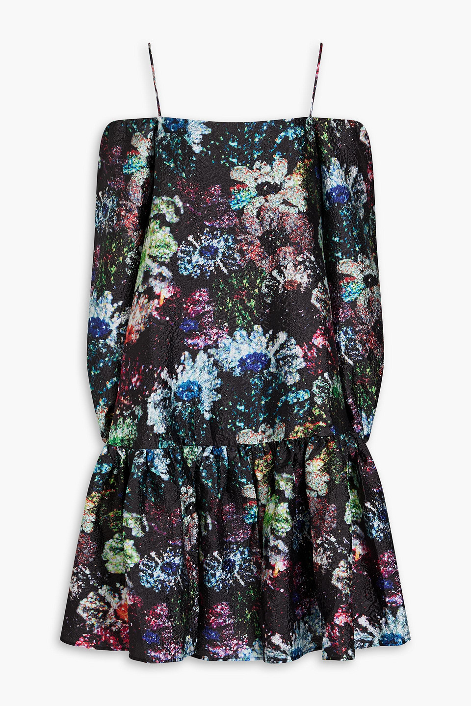 Stine Goya Zora Off-shoulder Midi Dress In Black