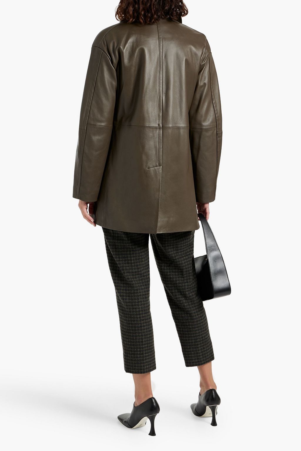 Vince hooded leather jacket new arrivals