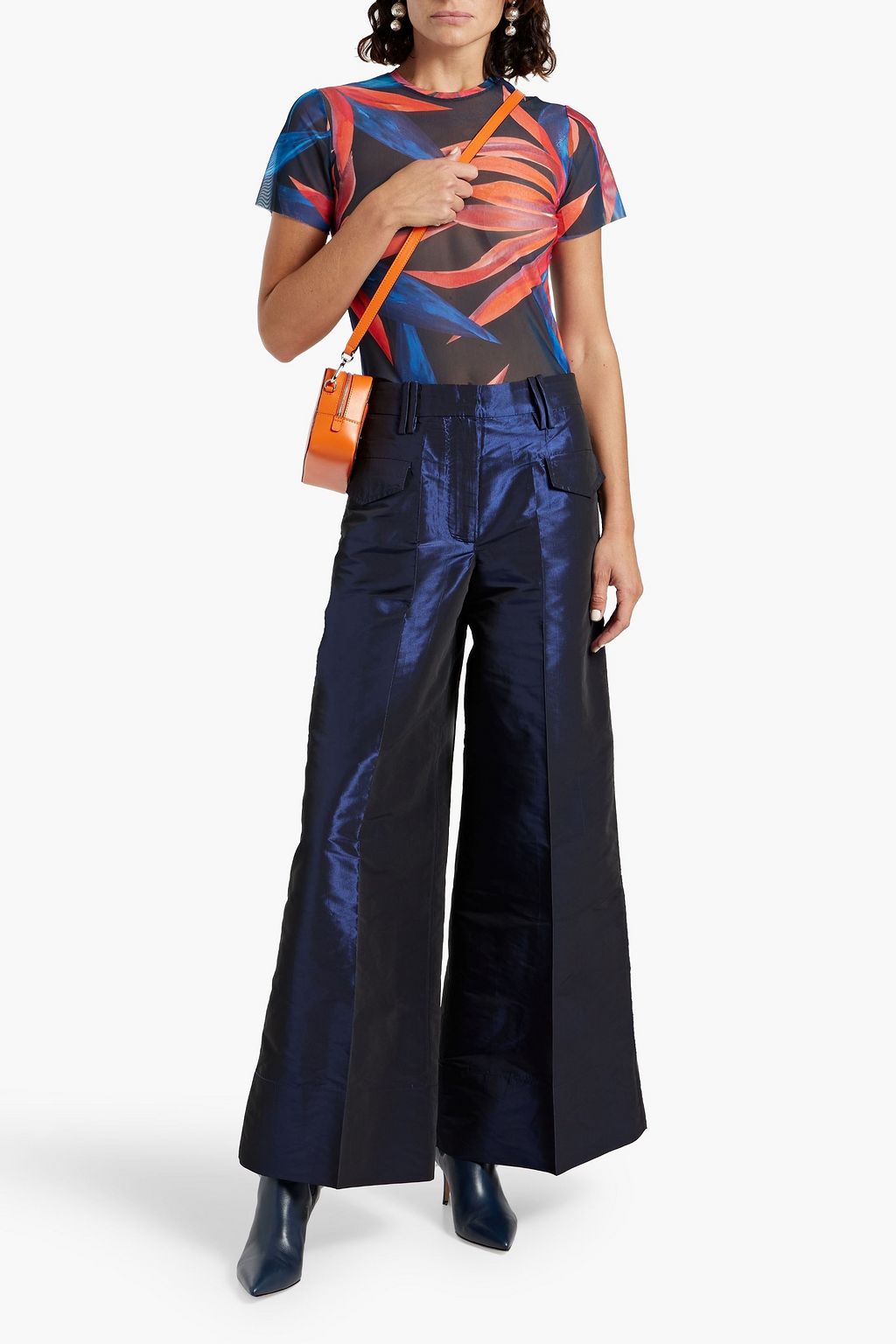 GANNI Taffeta wide-leg pants