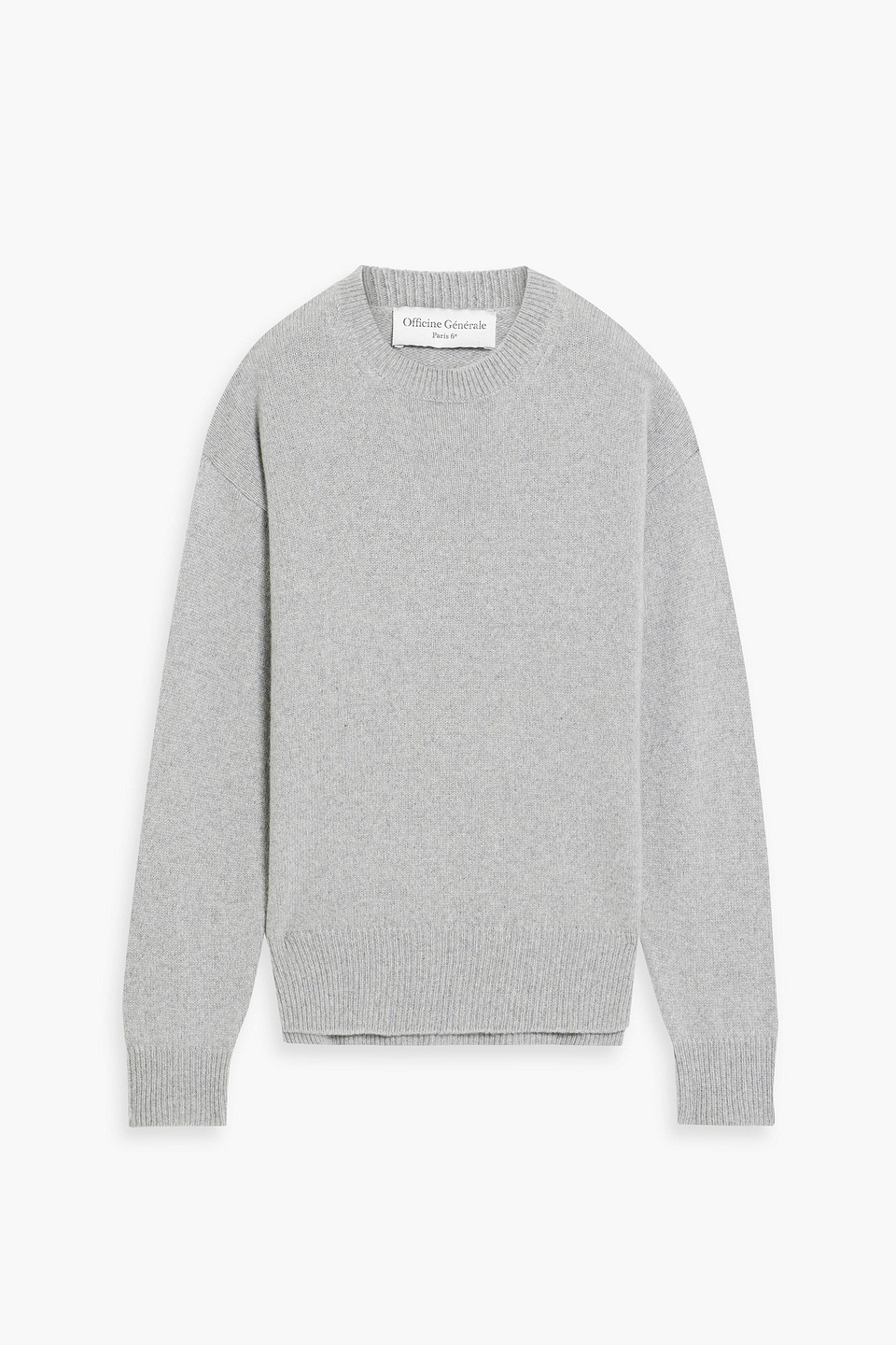 Officine Generale Palma Cashmere And Wool-blend Sweater In Light Gray
