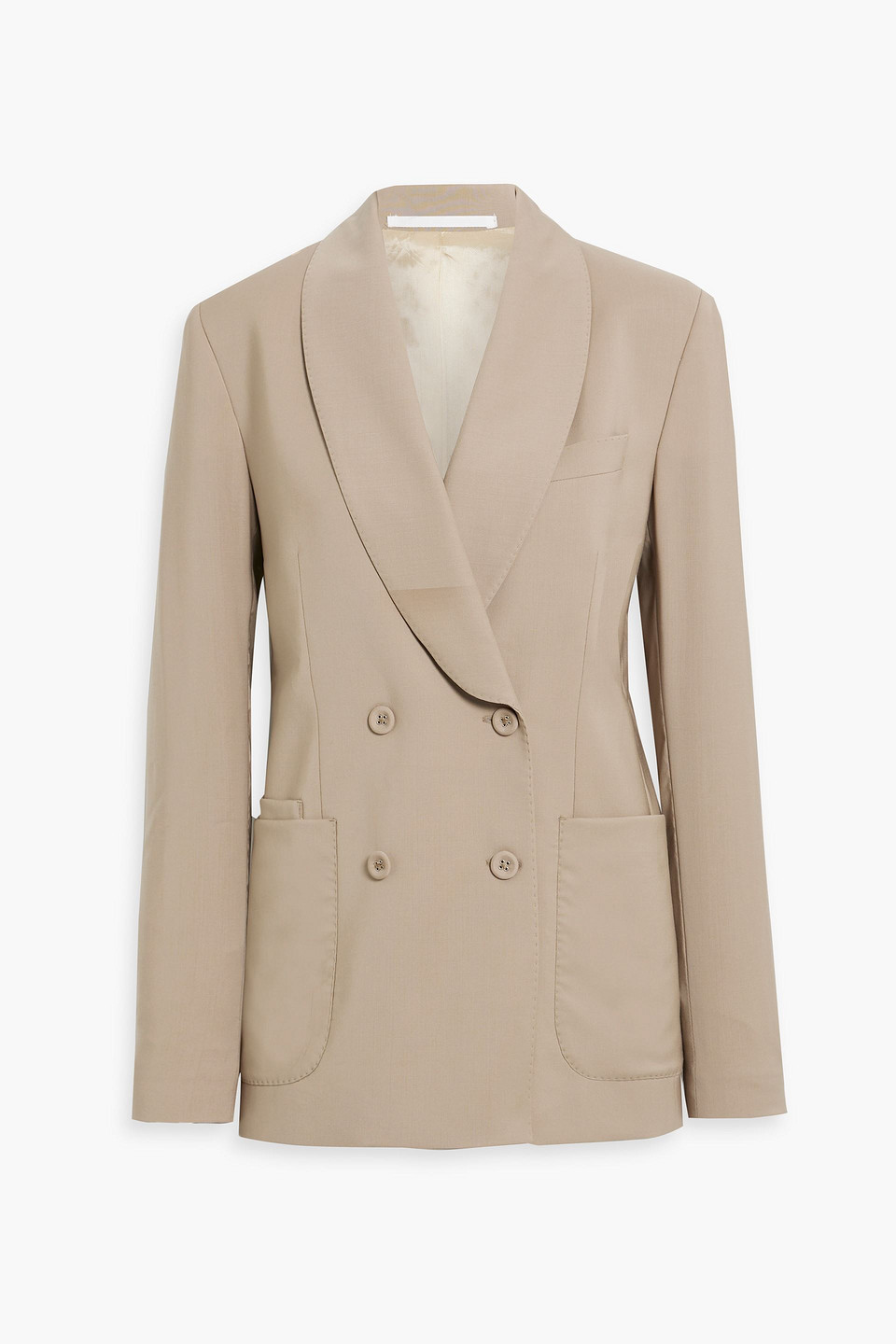 officine générale - johanne double-breasted wool blazer - neutral - fr 38
