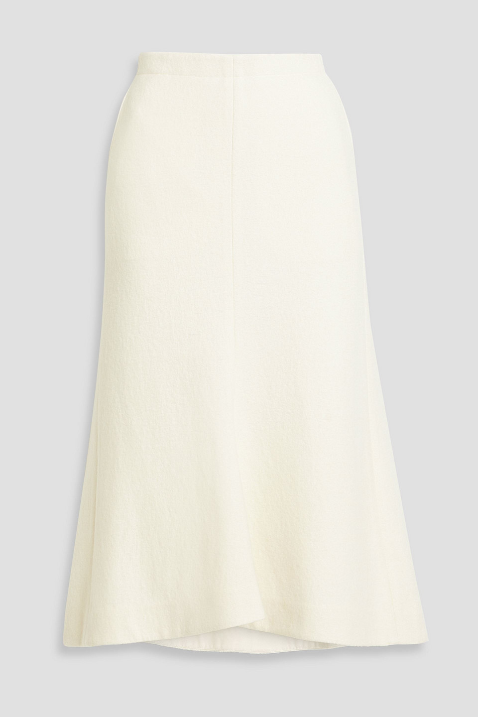 Tibi Wool-blend Midi Skirt In Ivory