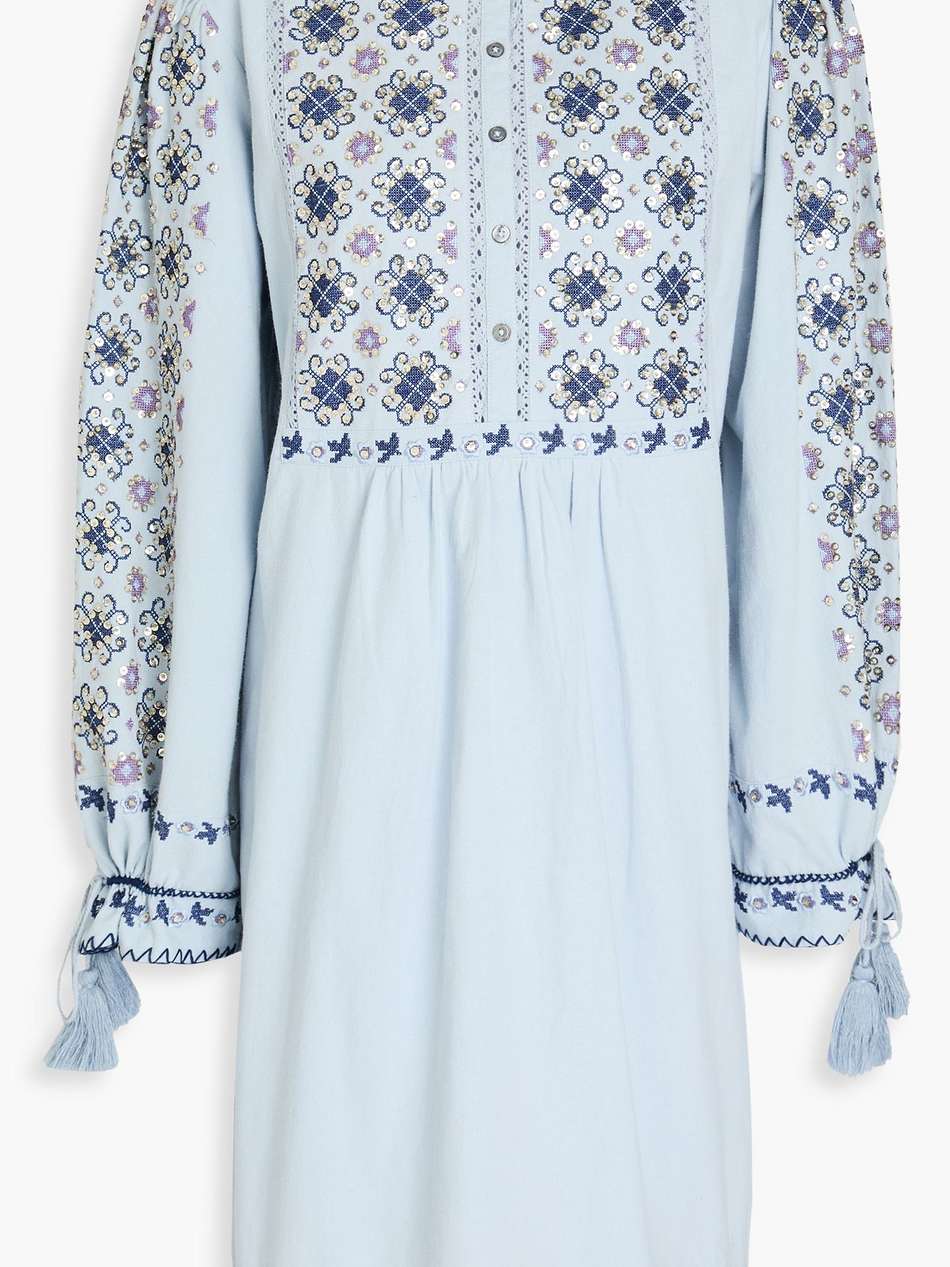 joana embellished cotton mini dress