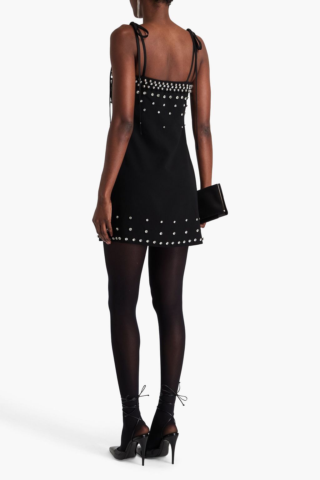 SIMKHAI Fayette crystal-embellished crepe mini dress