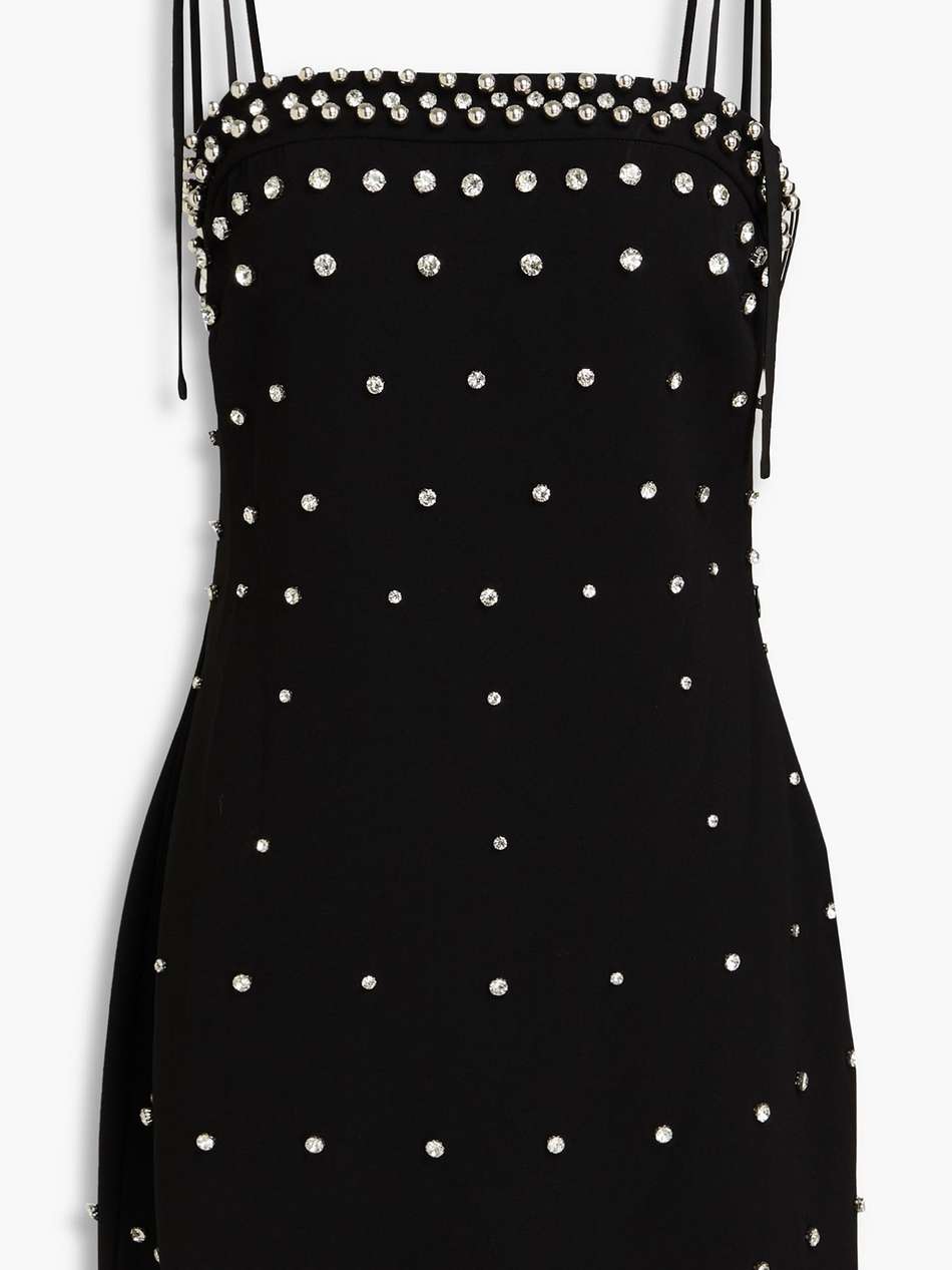 fayette crystal-embellished crepe mini dress