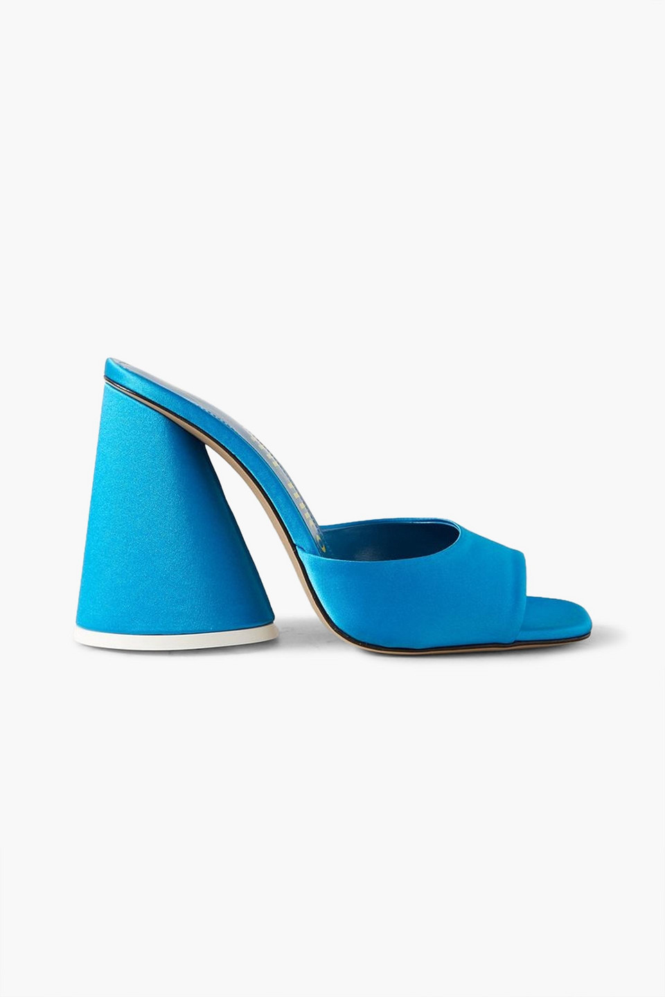 Attico Luz Satin Mules In Azure
