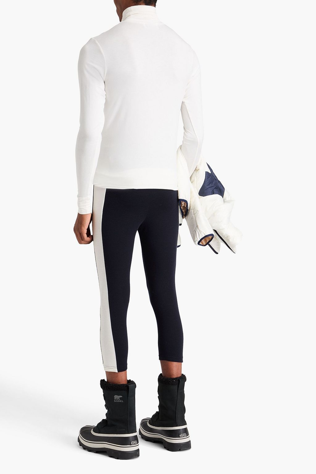 WE NORWEGIANS Striped merino wool-blend thermal tights