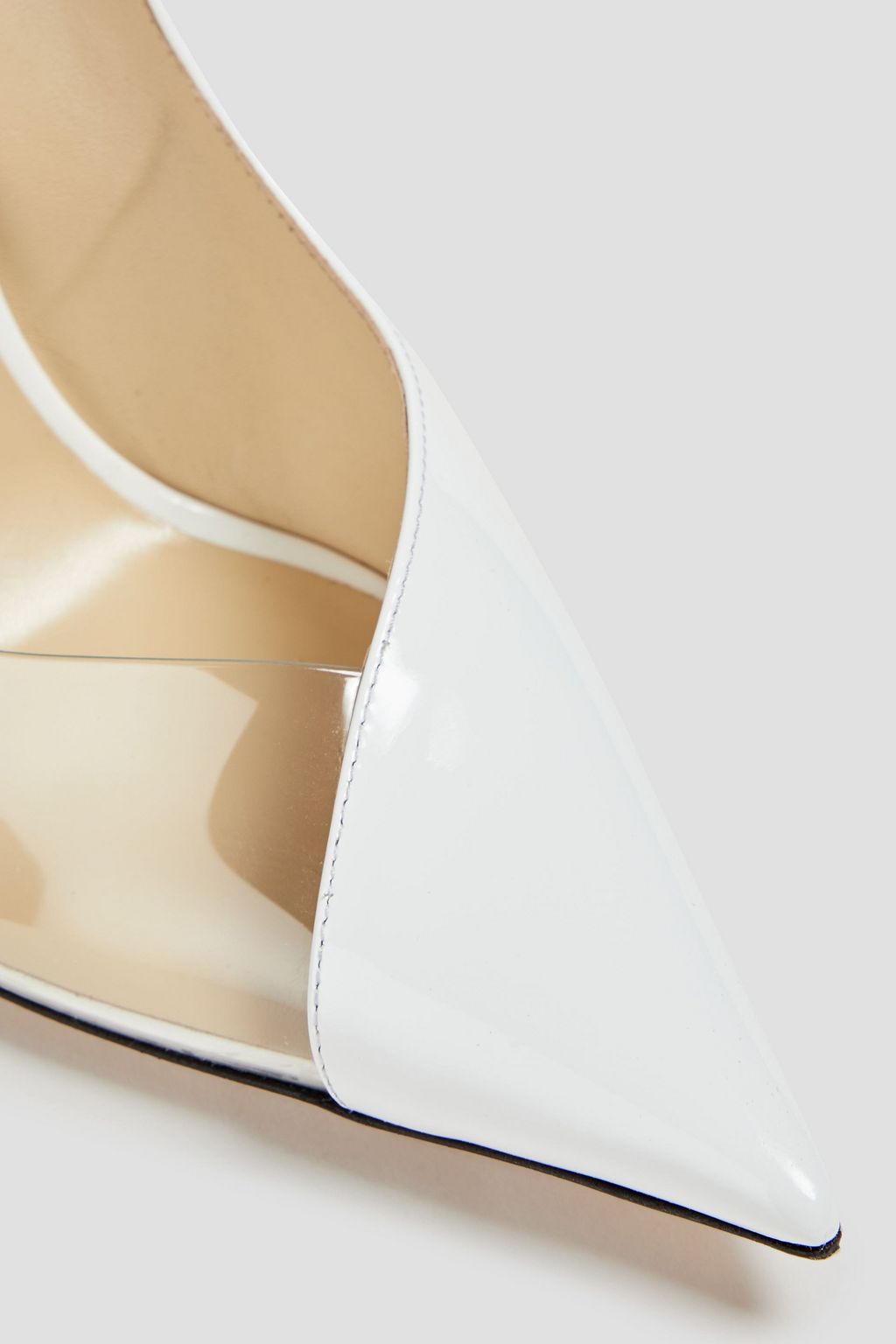 JIMMY CHOO Cass patent-leather and PVC pumps