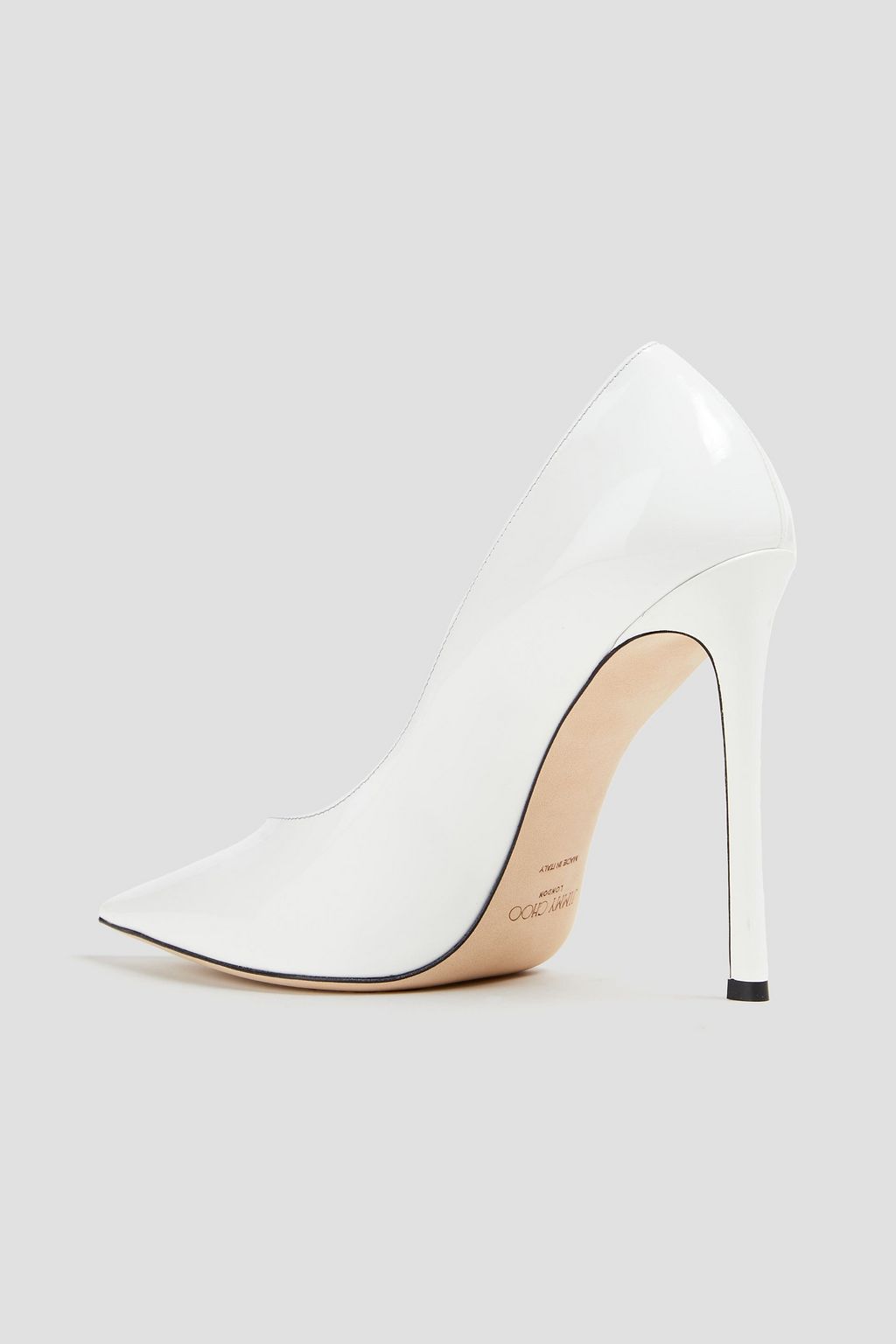 JIMMY CHOO Cass patent-leather and PVC pumps