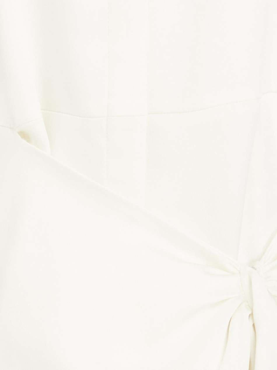 samba wrap-effect draped crepe-satin midi shirt dress